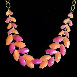 Coral and Orange Gemstone Necklace